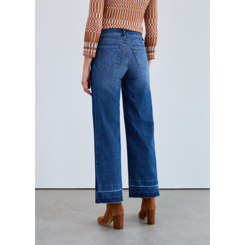 French Dressing - Olivia Wide Leg - Medium Blue French Dressing - Olivia Wide Leg - Medium Blue