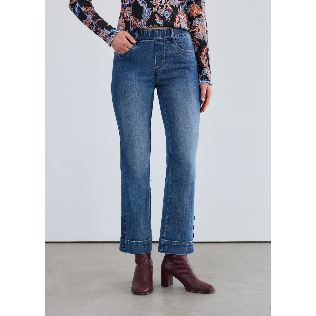 French Dressing - Pull-On Boot Ankle - Dark Vintage French Dressing - Pull-On Boot Ankle - Dark Vintage