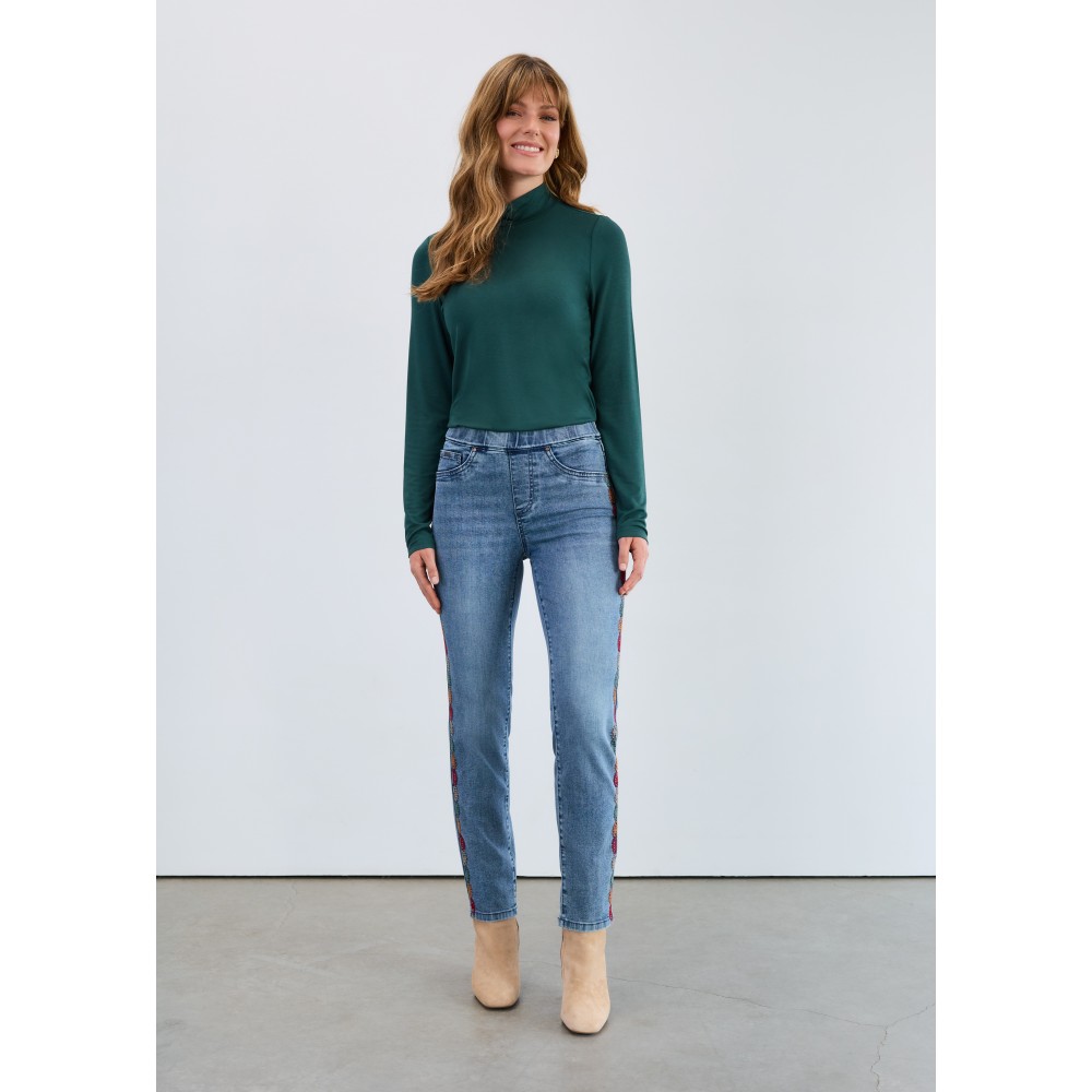 French Dressing - Long Sleeve Mock Neck Top - Spruce French Dressing - Long Sleeve Mock Neck Top - Spruce