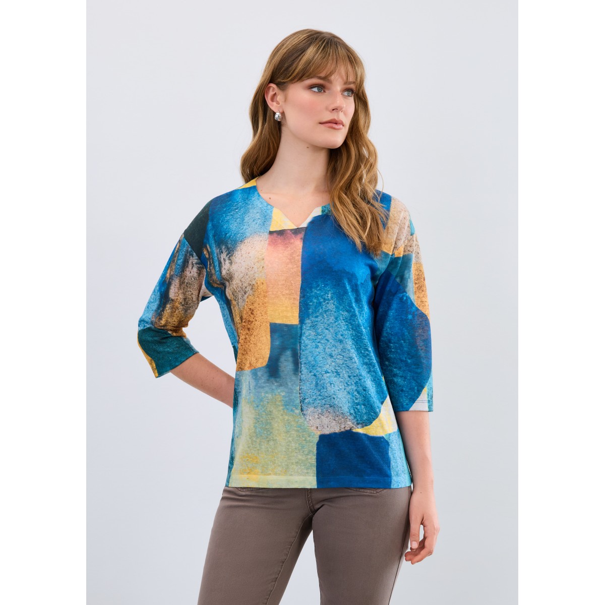 French Dressing - Drop Shoulder Notch Neck Top - Bricklane French Dressing - Drop Shoulder Notch Neck Top - Bricklane