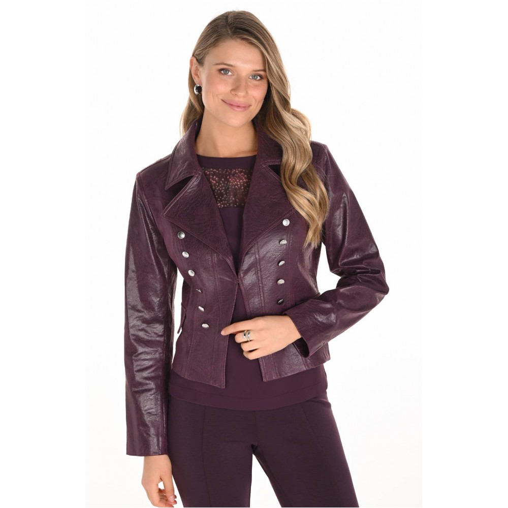 Frank Lyman - Knit Blazer #253724 - Plum