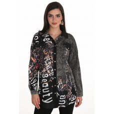 Frank Lyman - Woven Blouse #253749 - Black/Cheetah Frank Lyman - Woven Blouse #253749 - Black/Cheetah