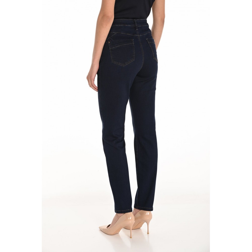 Frank Lyman - Woven Denim Pant #253789 - Dark Blue