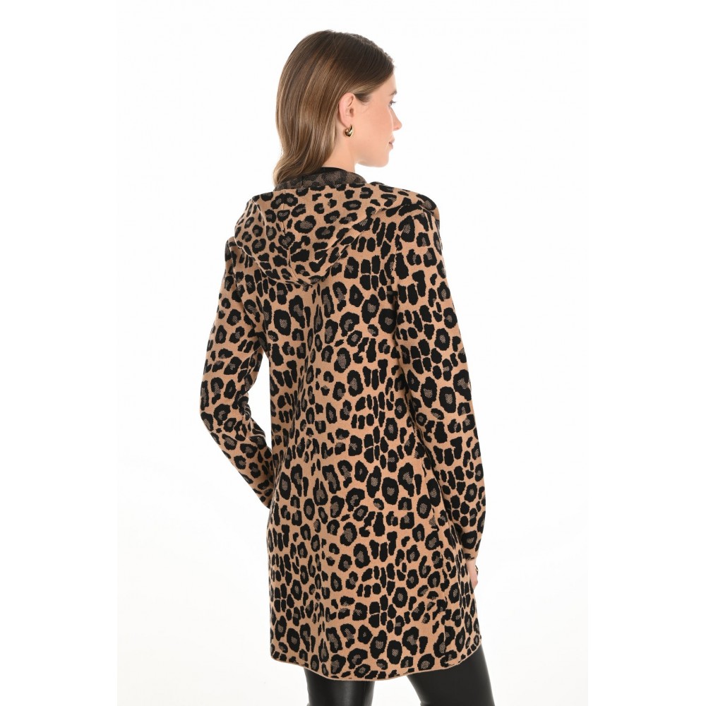 Frank Lyman - Knit Cardigan #253812 - Camel/Black