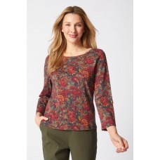 Habitat - Everyday Tee Autumn Paisley - Wine Habitat - Everyday Tee Autumn Paisley - Wine