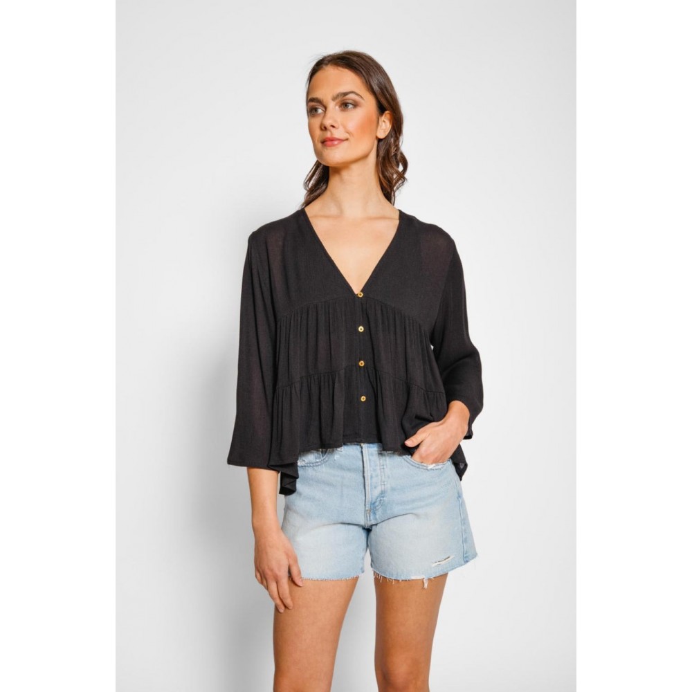 Koy Resort - Miami Tiered Top - Black