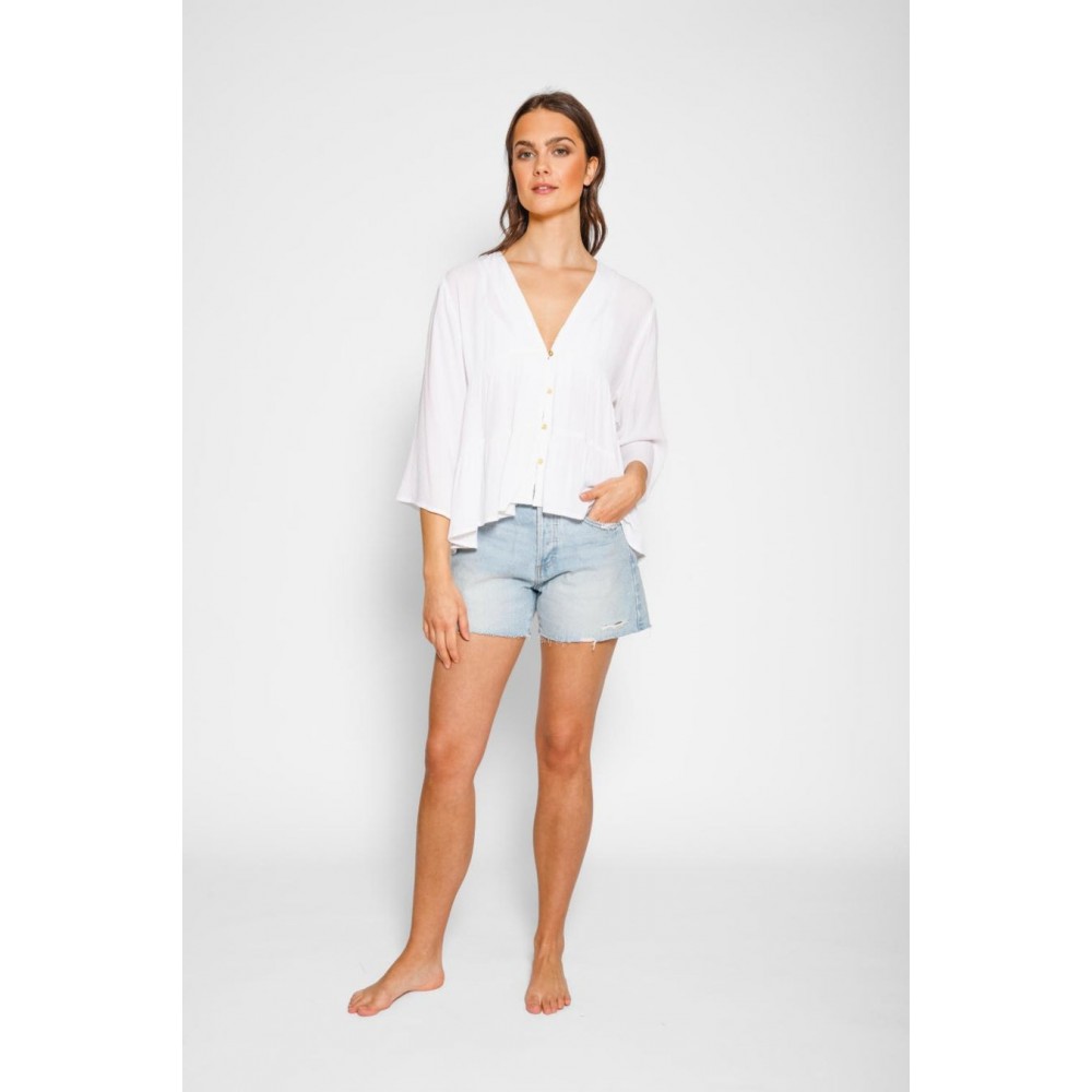 Koy Resort - Miami Tiered Top - White