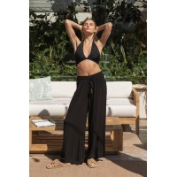 Koy Resort - Miami Tie Front Pant - Black