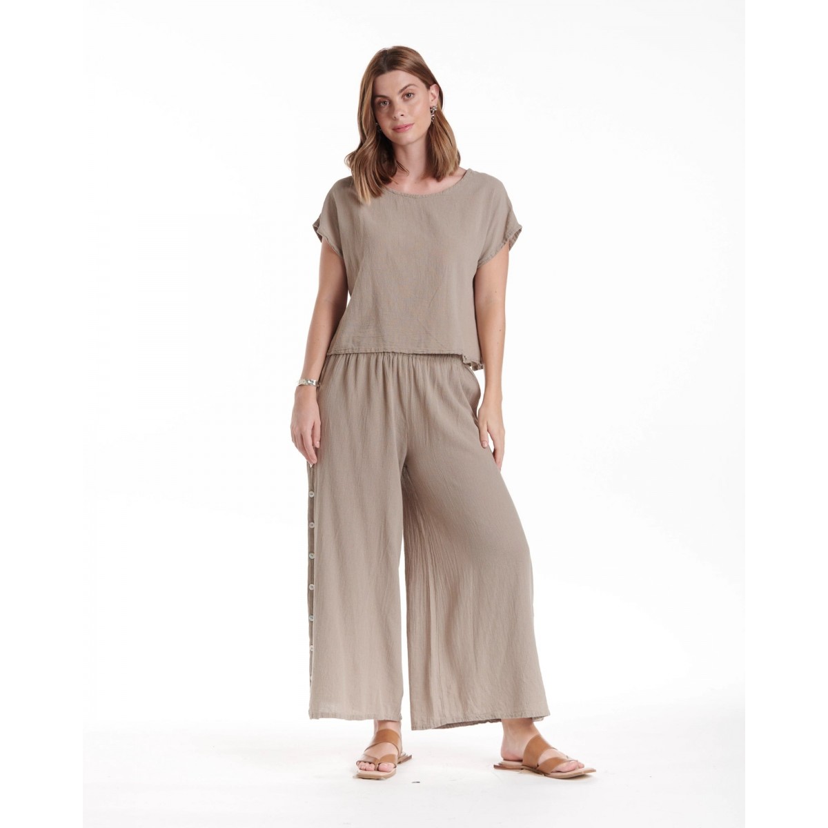 Oh My Gauze - Olga Blouse - Taupe