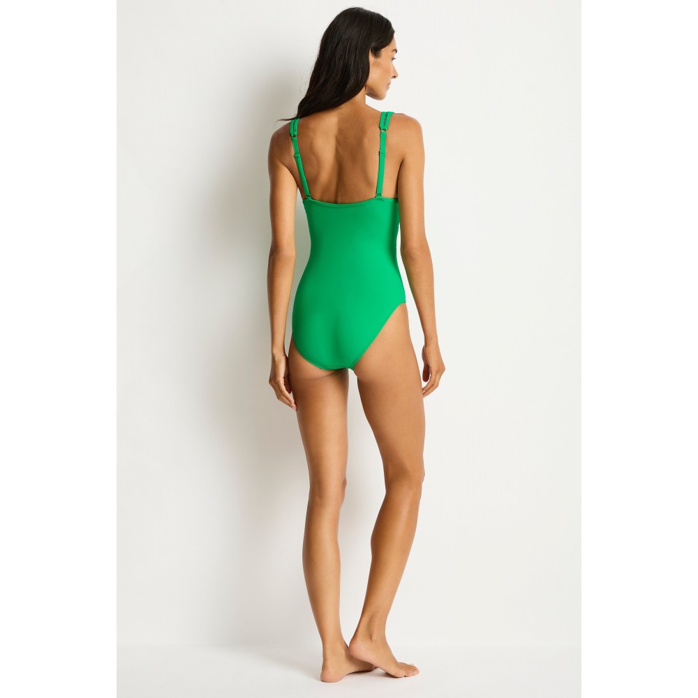 Sea Level - Eco Essentials Spliced One Piece - Kelly Green
