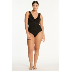 Sea Level - Eco Essentials D/DD Frill One Piece - Black Sea Level - Eco Essentials D/DD Frill One Piece - Black