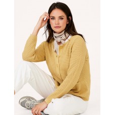 Skovhuus - Cotton Cardigan With Patch Pockets - Hemp Yellow Skovhuus - Cotton Cardigan With Patch Pockets - Hemp Yellow