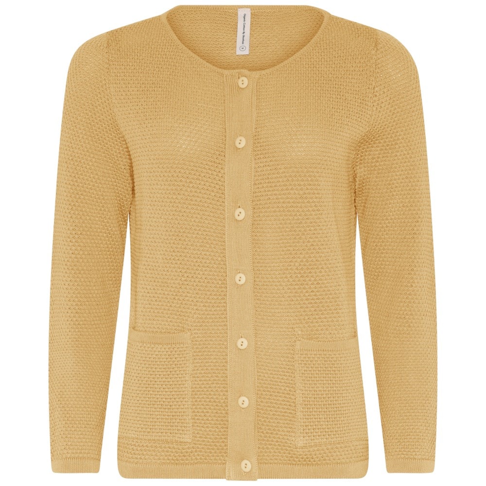 Skovhuus - Cotton Cardigan With Patch Pockets - Hemp Yellow