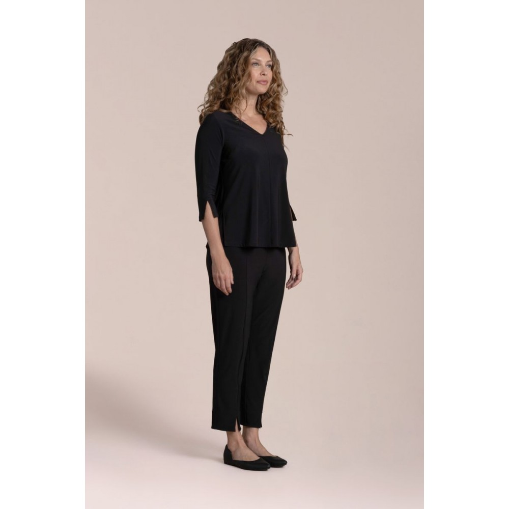 Sympli - Suitable Split Sleeve Top 3/4 Sleeve - Black