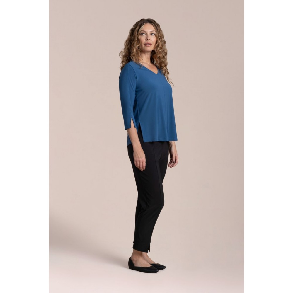 Sympli - Suitable Split Sleeve Top 3/4 Sleeve - Lake