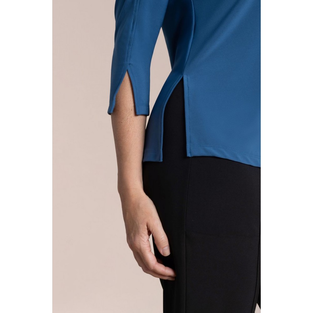 Sympli - Suitable Split Sleeve Top 3/4 Sleeve - Lake