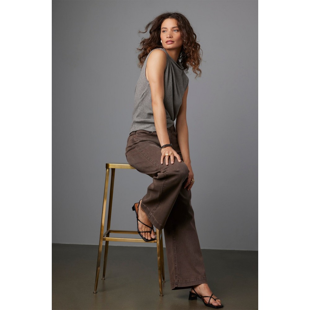 Wit & Wisdom - Sam High Rise Wide Leg - Washed Mocha