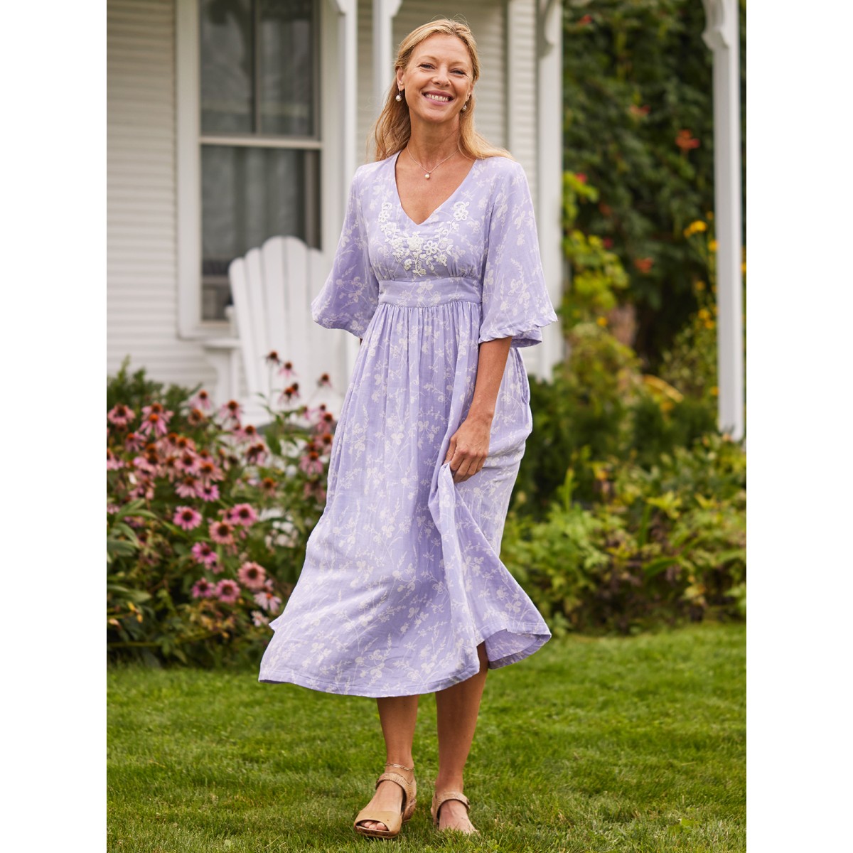 April Cornell - Spring Clover Dress - Light Periwinkle
