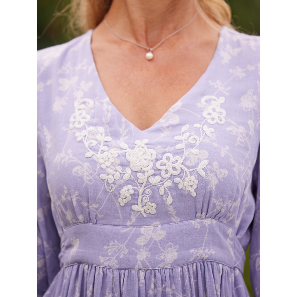 April Cornell - Spring Clover Dress - Light Periwinkle