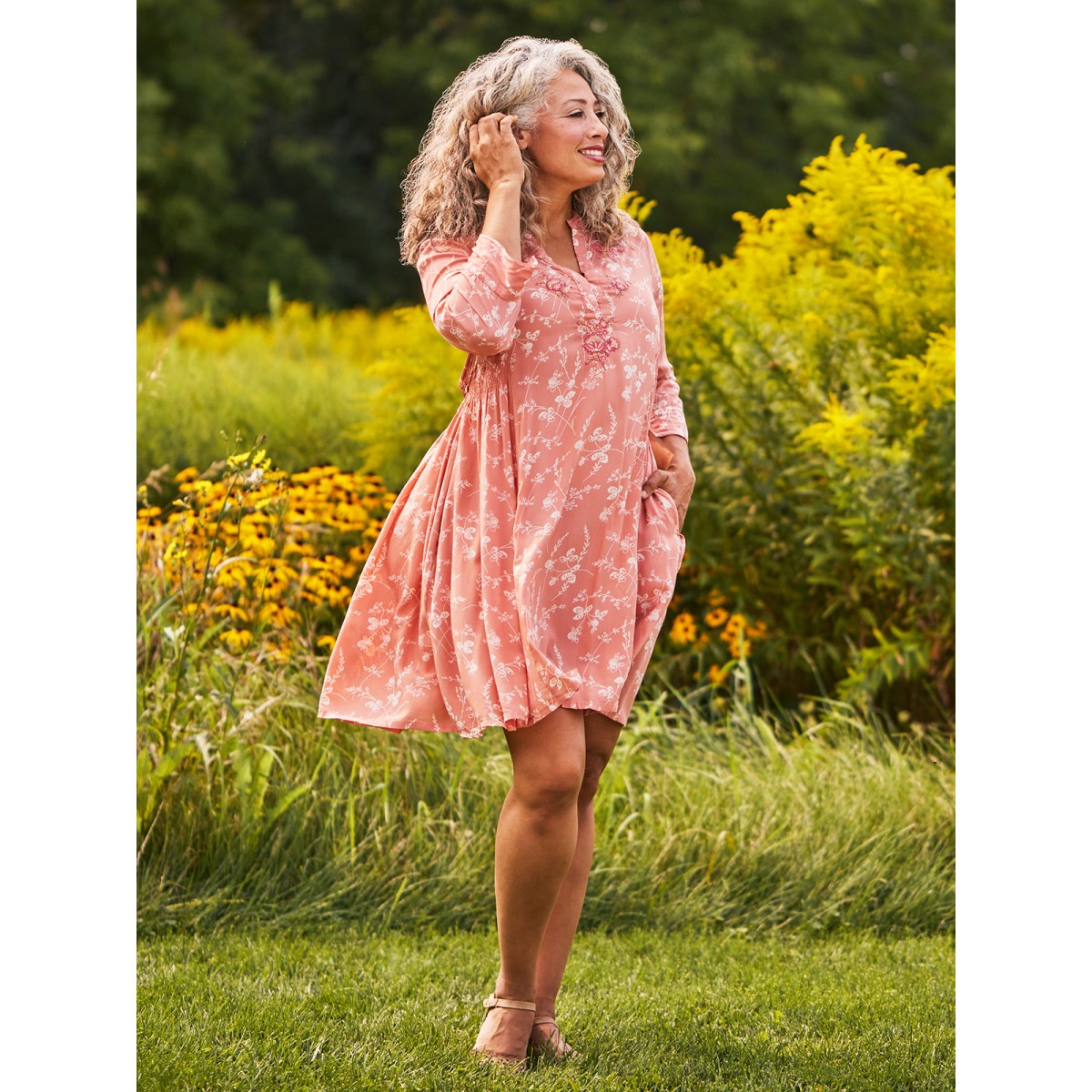 April Cornell - Clover Tunic Dress - Soft Orange April Cornell - Clover Tunic Dress - Soft Orange