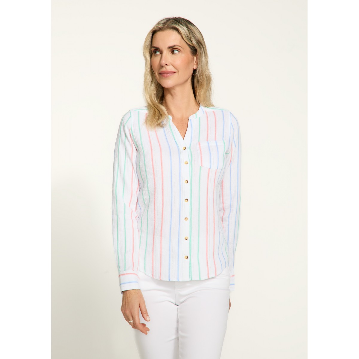 French Dressing - Long Sleeve Shirt - Monte Carlo Stripe (SS25) French Dressing - Long Sleeve Shirt - Monte Carlo Stripe (SS25)