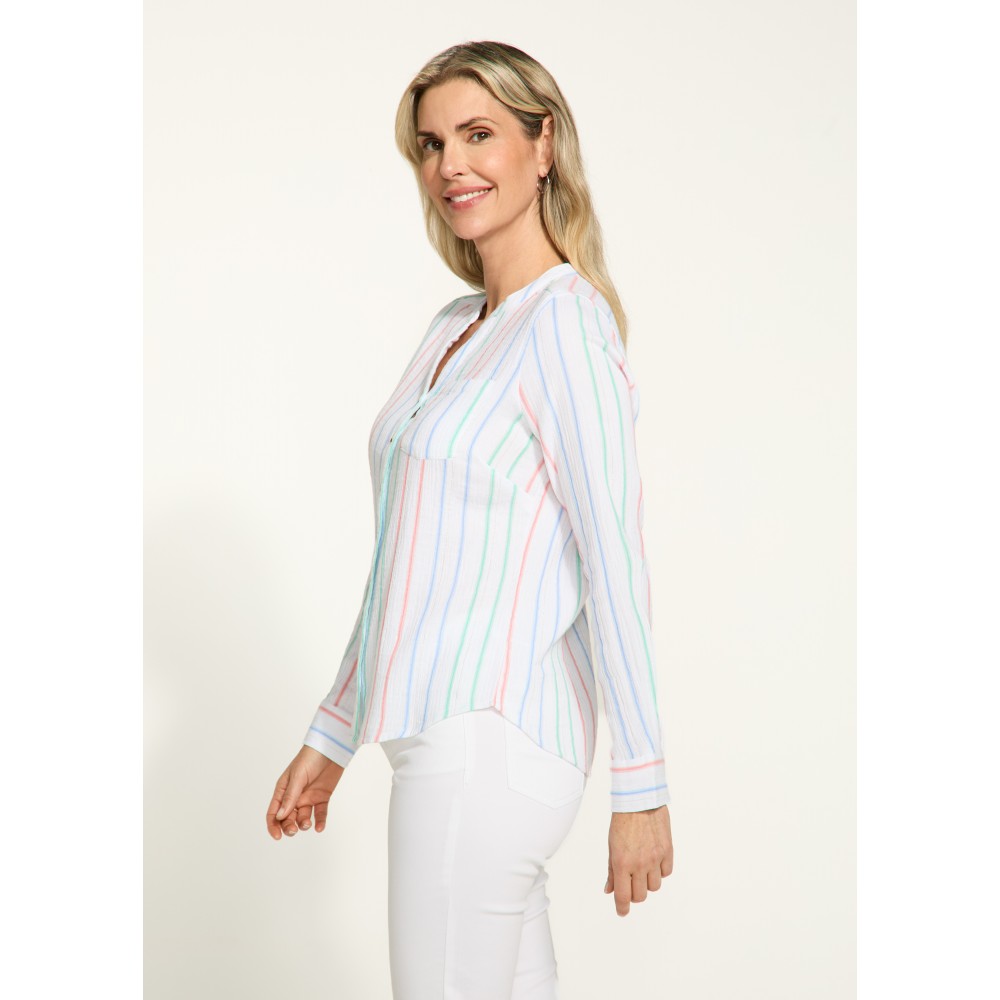 French Dressing - Long Sleeve Shirt - Monte Carlo Stripe (SS25) French Dressing - Long Sleeve Shirt - Monte Carlo Stripe (SS25)