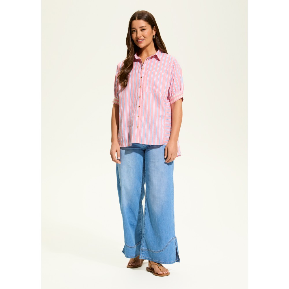 French Dressing - Elbow Sleeve Mixed Stripe Shirt - Paddle (SS25)