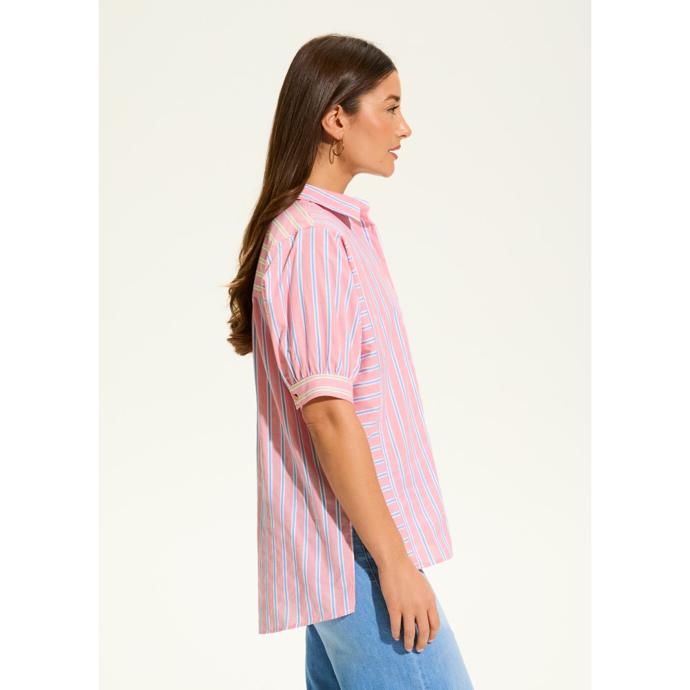French Dressing - Elbow Sleeve Mixed Stripe Shirt - Paddle (SS25)