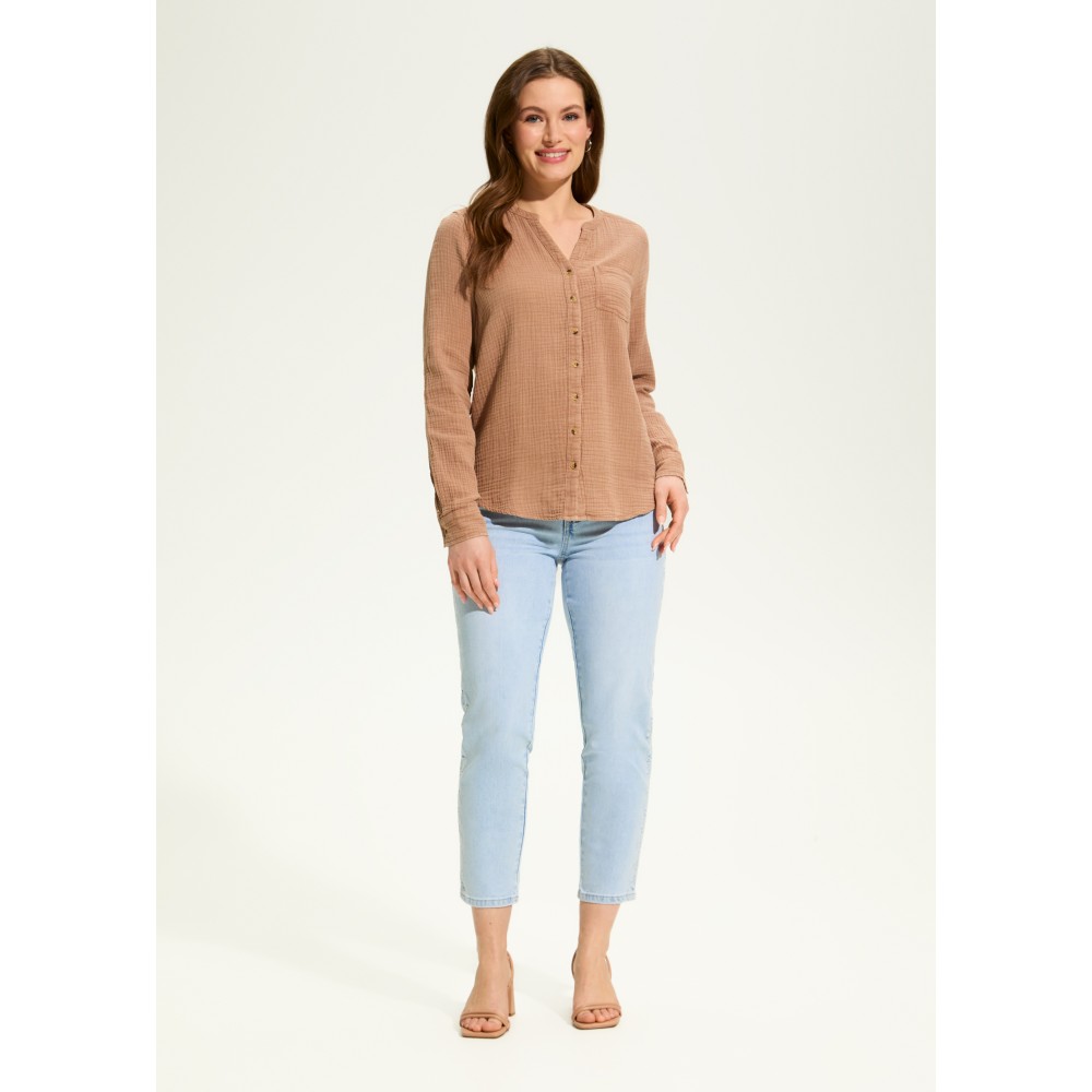 French Dressing - Long Sleeve Shirt - Walnut (SS25) French Dressing - Long Sleeve Shirt - Walnut (SS25)