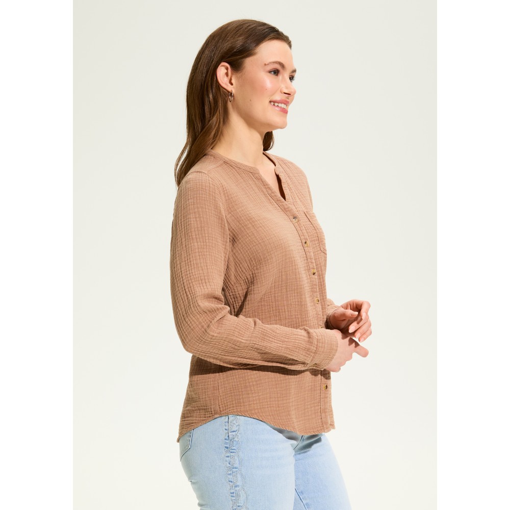 French Dressing - Long Sleeve Shirt - Walnut (SS25) French Dressing - Long Sleeve Shirt - Walnut (SS25)