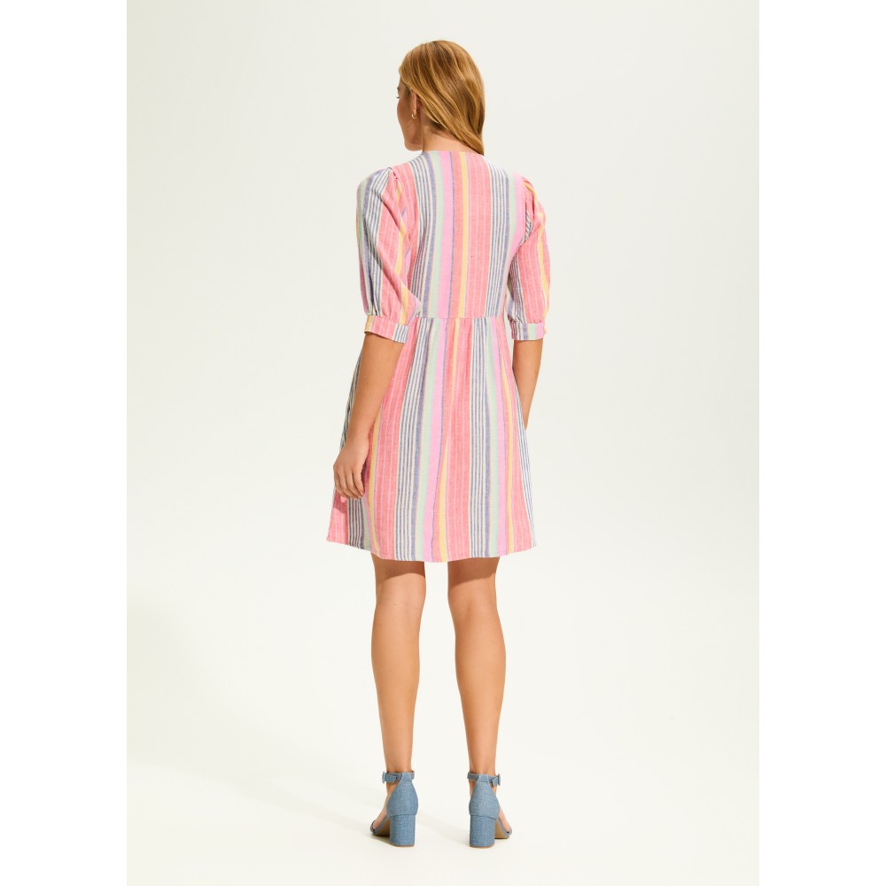 French Dressing - Bold Stripe Dress - Canary Stripe (SS25)