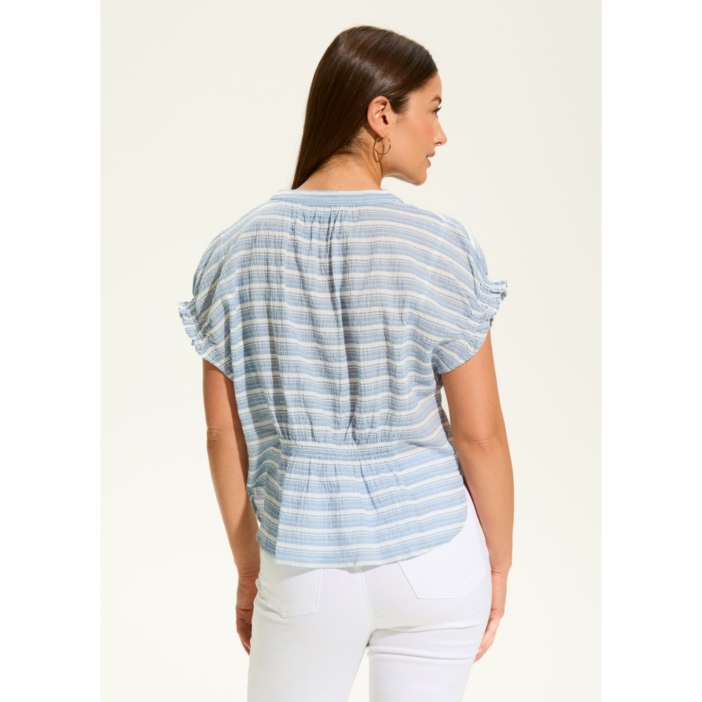 French Dressing - Short Sleeve Top - Blue Stripe (SS25)