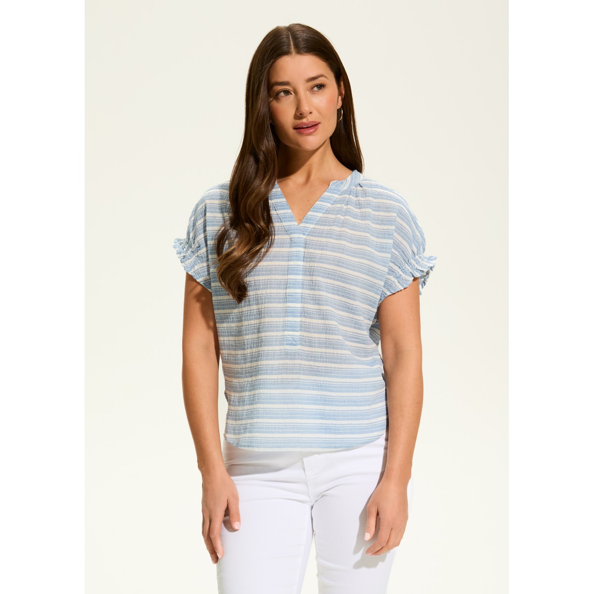 French Dressing - Short Sleeve Top - Blue Stripe (SS25)