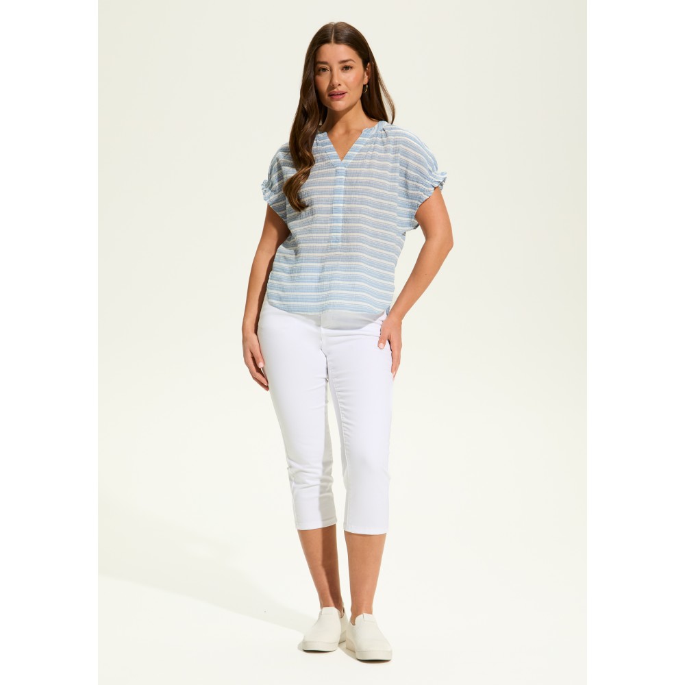 French Dressing - Short Sleeve Top - Blue Stripe (SS25)