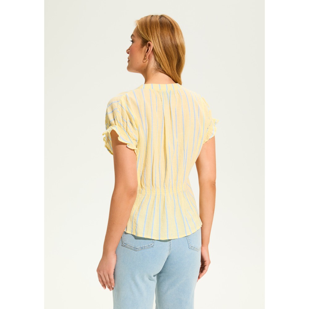 French Dressing - Crinkle Striped Top - Lemonade Stripe (SS25) French Dressing - Crinkle Striped Top - Lemonade Stripe (SS25)