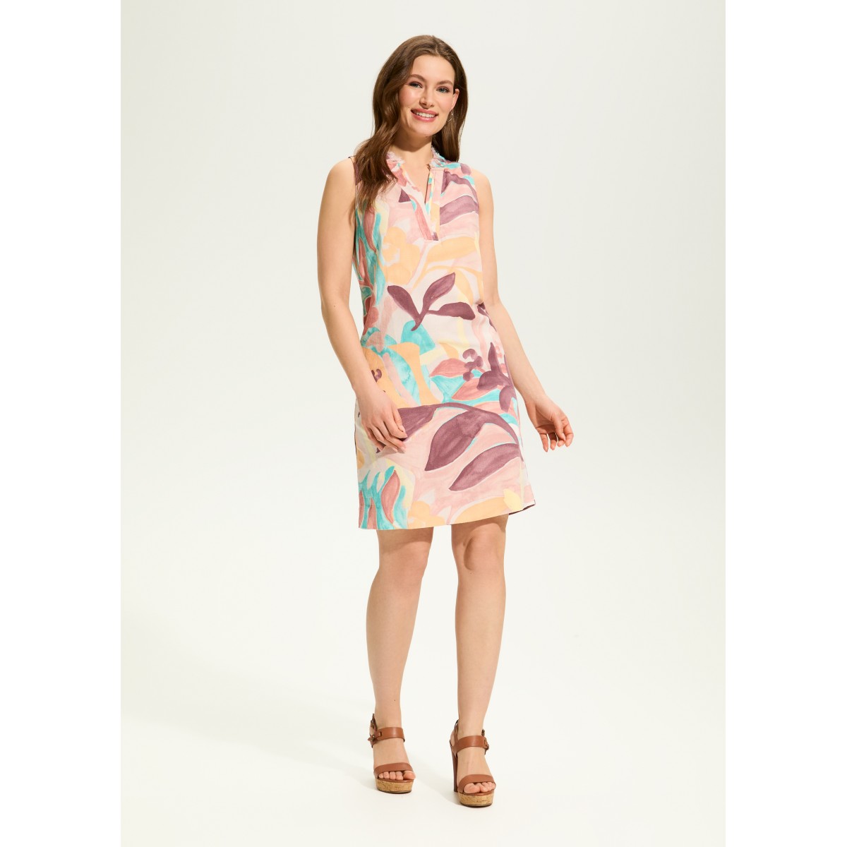 French Dressing - Linen Shift Dress - Camo Floral (SS25) French Dressing - Linen Shift Dress - Camo Floral (SS25)