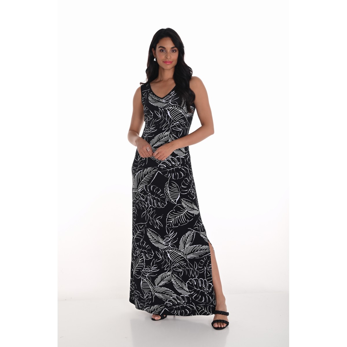 Frank Lyman - Knit Dress #251356 - Black/Off White