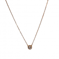 Merx Sofistica Crystals Bezel Pendant Necklace - Rose Gold/Crystal #85-3585 Merx Sofistica Crystals Bezel Pendant Necklace - Rose Gold/Crystal #85-3585