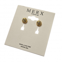 Merx Sofistica Crystals Post Earring - Gold #84-2516 Merx Sofistica Crystals Post Earring - Gold #84-2516