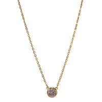 Merx Sofistica Crystals Bezel Pendant Necklace - Gold/Crystal #85-2585 Merx Sofistica Crystals Bezel Pendant Necklace - Gold/Crystal #85-2585