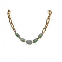 Merx Fashion Colourful Semi-Precious Stone Necklace - Amazonite #06-14351-1 Merx Fashion Colourful Semi-Precious Stone Necklace - Amazonite #06-14351-1