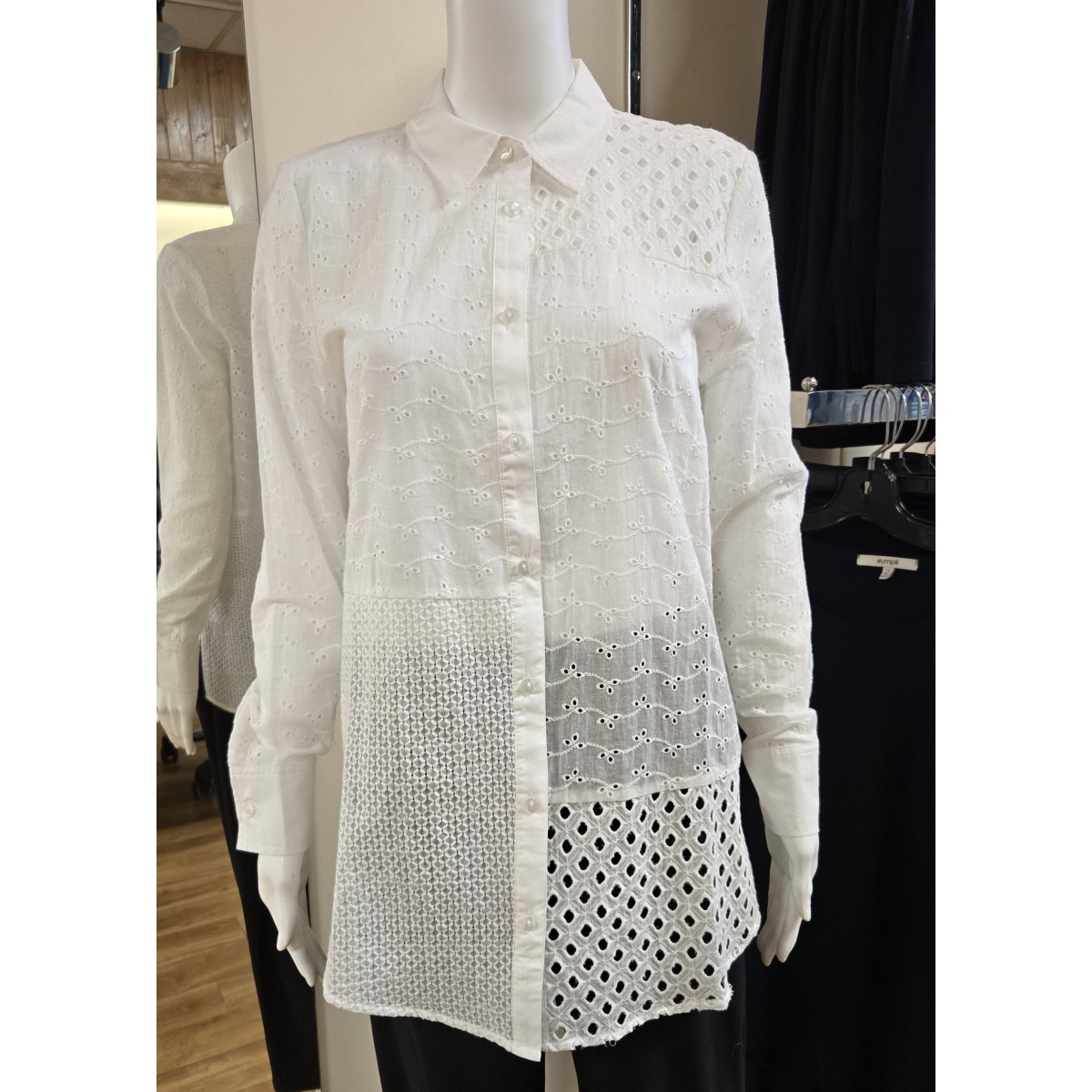 French Dressing - Patchwork Eyelet Tunic - White