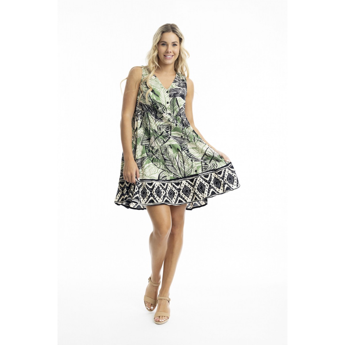 Orientique - Sleeveless Dress - Nungwi #22-040