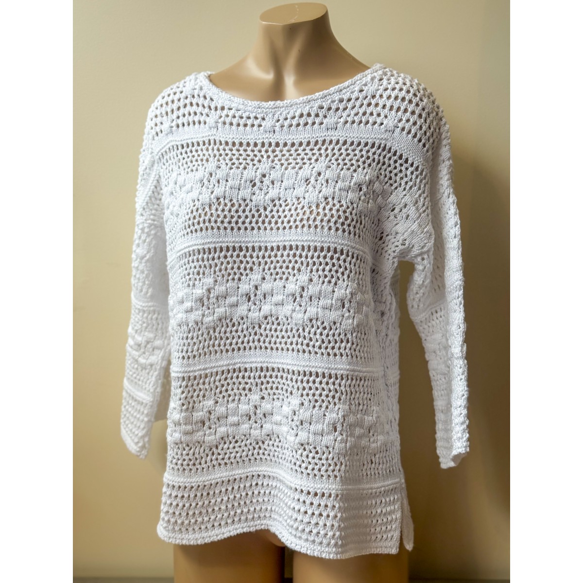 Parkhurst - Emelia Shimmer Tunic - White/Ecru