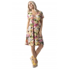 Pure Essence - Dress - Pink/Lime