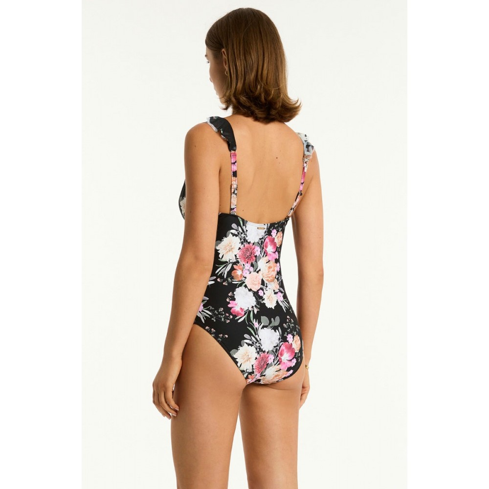 Sea Level - Belle Frill One Piece - Black