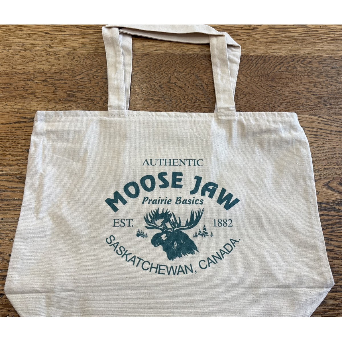Moose Jaw Prairie Basics Tote Bag Natural With Zipper