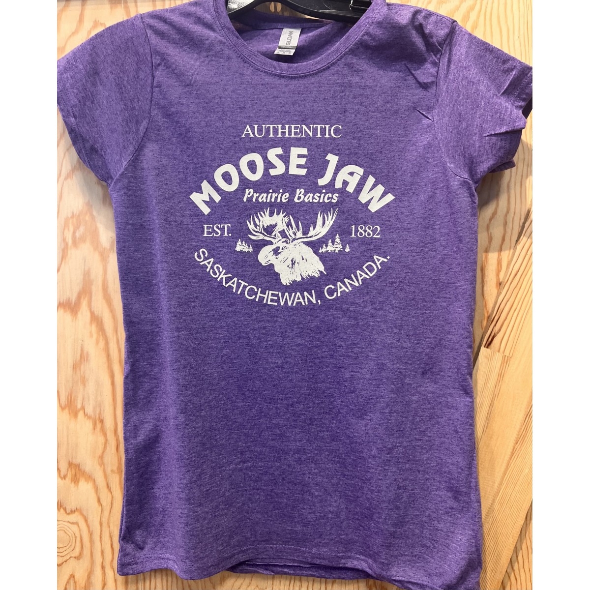 Moose Jaw Prairie Basics Ladies T-Shirt Heather Purple