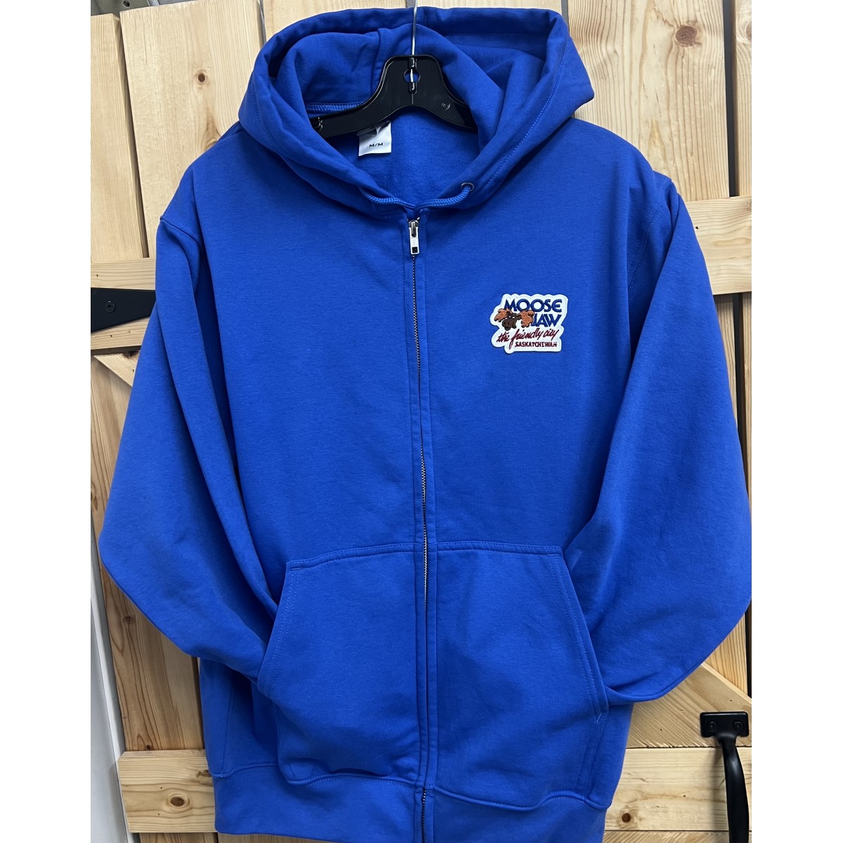 Moose Jaw Retro The Friendly City Patch Zip Up Royal