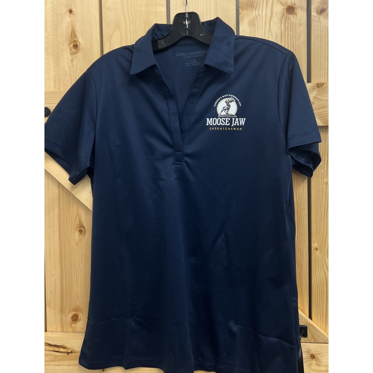 Moose Jaw Canada's Most Notorious Official Polo Shirt Navy Ladies